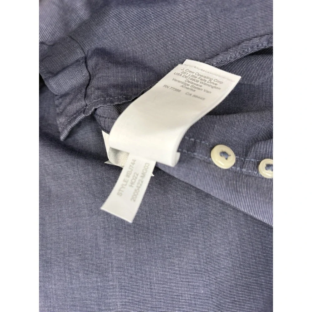J.Crew Slim Untucked Secret Wash Shirt Men's L Stretch Muted Blue Office Career